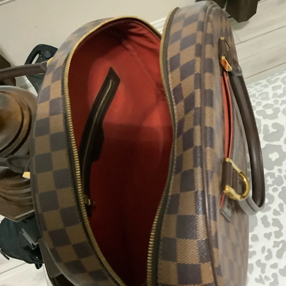 Luxury Brown Checkered Men's Bag